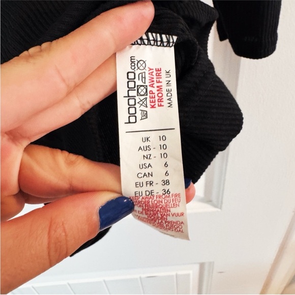 NWT Boohoo Long Sleeve Little Black Mini Dress - Picture 11 of 11